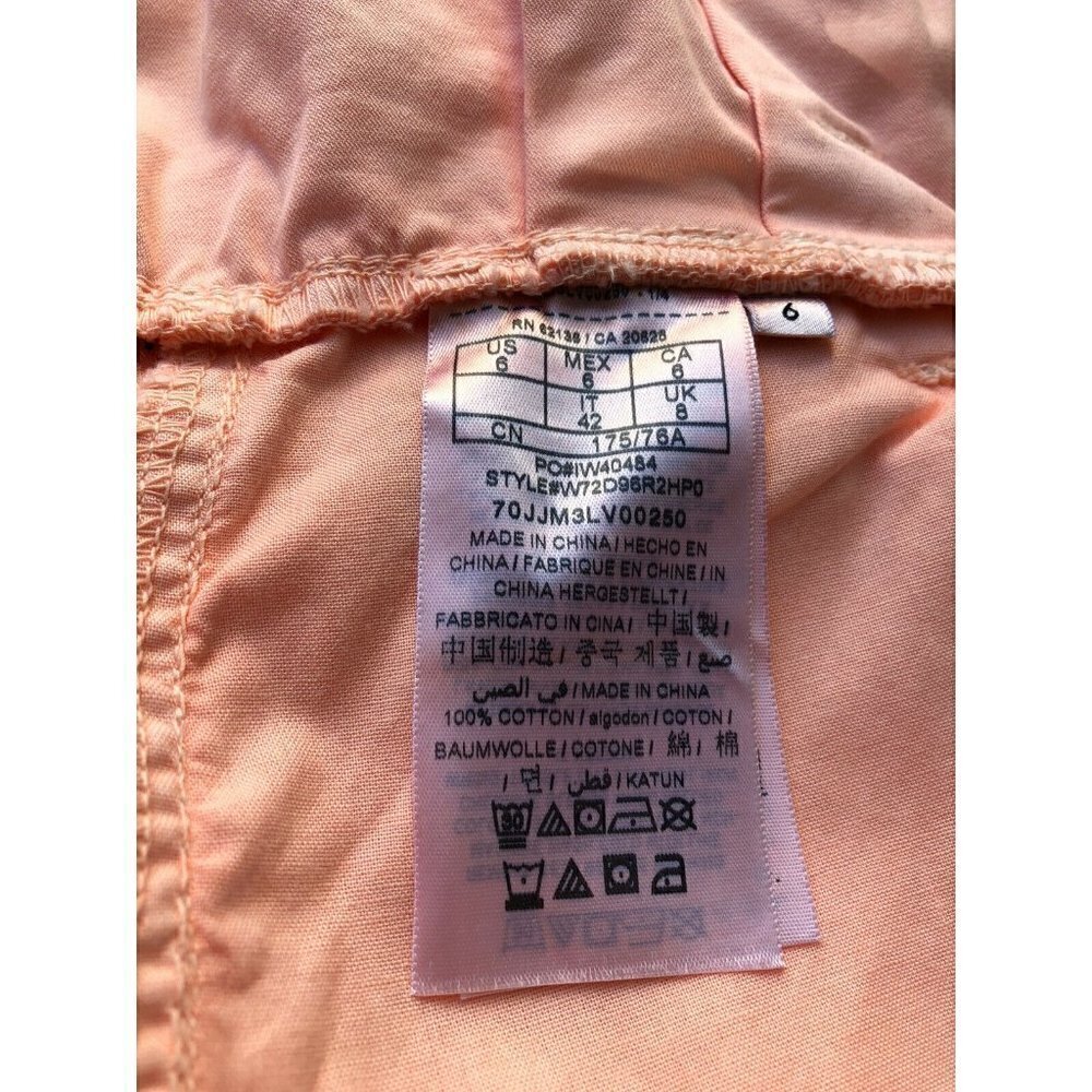 GUESS Women's Orange Sierra Cotton Paper Bag Shorts Peach Size 6 - Picture 4 of 11